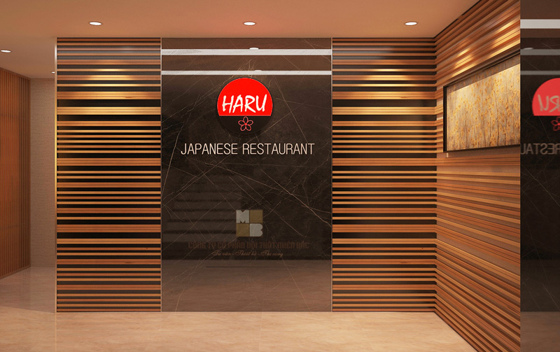 Thiết kế nội thất nhà hàng Nhật Haru - Không gian sảnh
